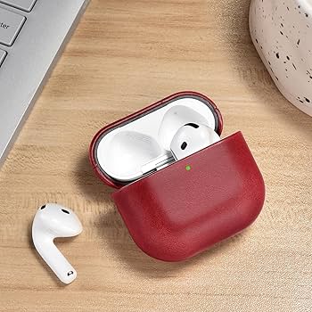 Apple AirPods ＋充電ケース 革レッド Apple AirPods ＋充電ケース 革レッド エアポッツケース 本革
